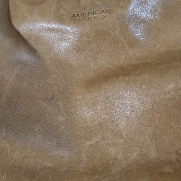 Americain Leather Co Warm Tan Leather Hand Bag - Picture 5 of 16